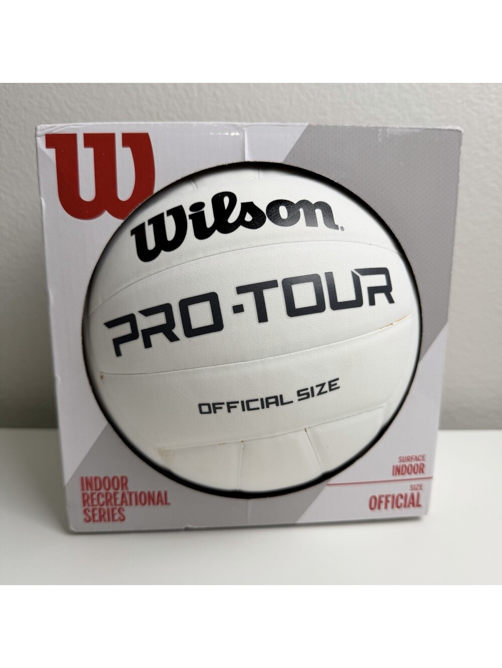 Wilson Pro Tour Official Size Indoor Recreational Volleyball White New Box Wear
